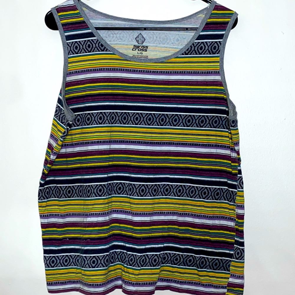 Swiss cross tank top large men’s